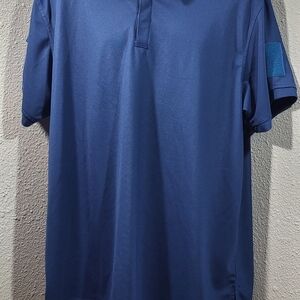 Men's Solid Blue Performance Polo Shirt